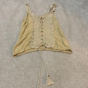 Skemo beige cover- up tank top cover- up